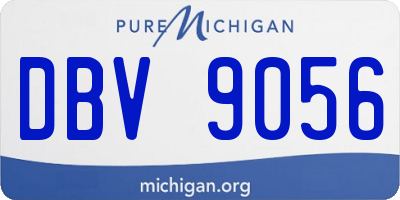 MI license plate DBV9056