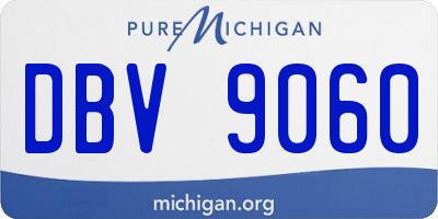 MI license plate DBV9060