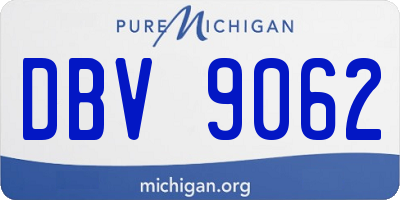 MI license plate DBV9062