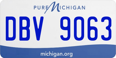 MI license plate DBV9063