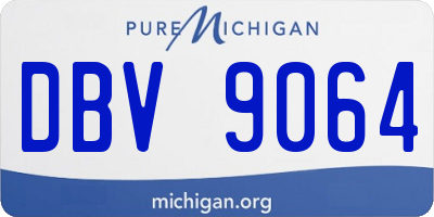 MI license plate DBV9064