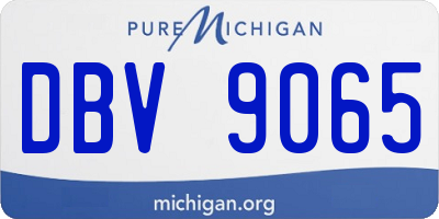 MI license plate DBV9065