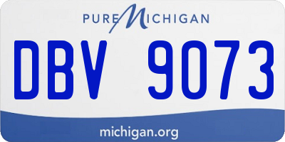 MI license plate DBV9073