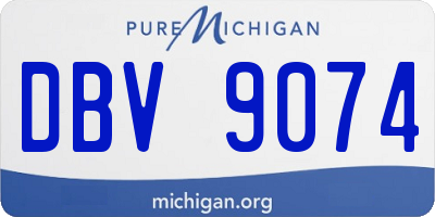 MI license plate DBV9074
