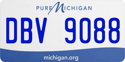 MI license plate DBV9088