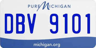 MI license plate DBV9101