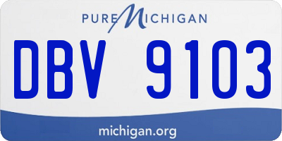 MI license plate DBV9103