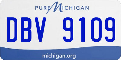 MI license plate DBV9109