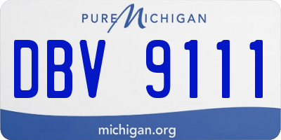 MI license plate DBV9111