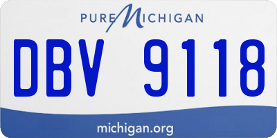 MI license plate DBV9118