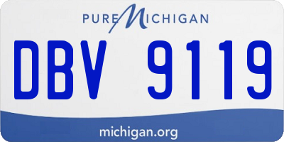 MI license plate DBV9119