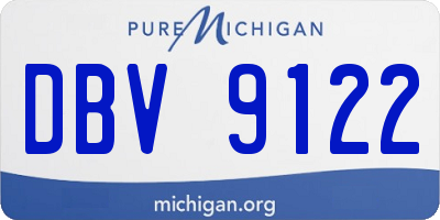 MI license plate DBV9122