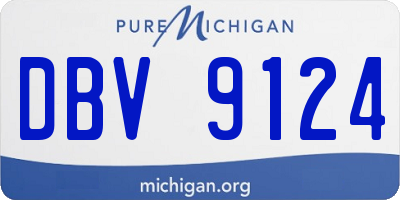 MI license plate DBV9124