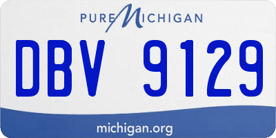 MI license plate DBV9129