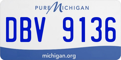 MI license plate DBV9136