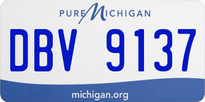 MI license plate DBV9137
