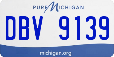 MI license plate DBV9139