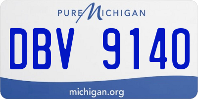 MI license plate DBV9140
