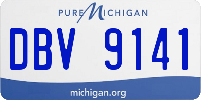 MI license plate DBV9141