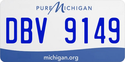 MI license plate DBV9149