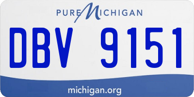 MI license plate DBV9151