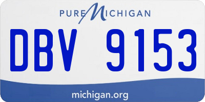 MI license plate DBV9153