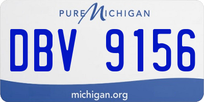 MI license plate DBV9156