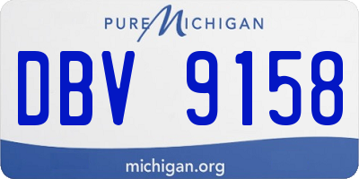 MI license plate DBV9158