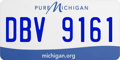 MI license plate DBV9161