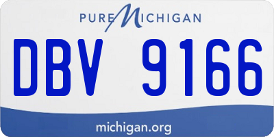 MI license plate DBV9166