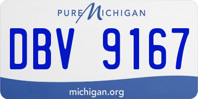 MI license plate DBV9167
