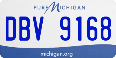 MI license plate DBV9168