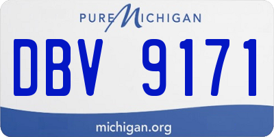 MI license plate DBV9171