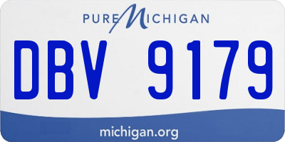 MI license plate DBV9179