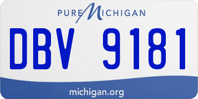 MI license plate DBV9181