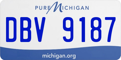 MI license plate DBV9187