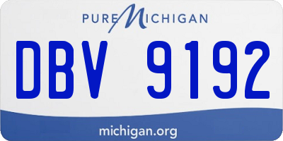 MI license plate DBV9192