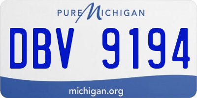 MI license plate DBV9194