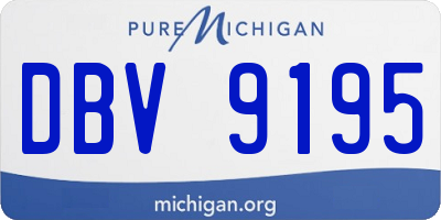 MI license plate DBV9195