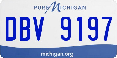 MI license plate DBV9197