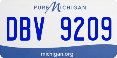 MI license plate DBV9209