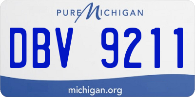 MI license plate DBV9211