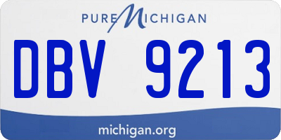 MI license plate DBV9213