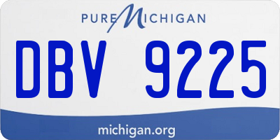 MI license plate DBV9225