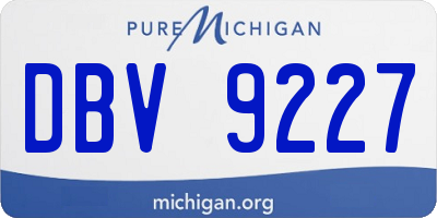 MI license plate DBV9227