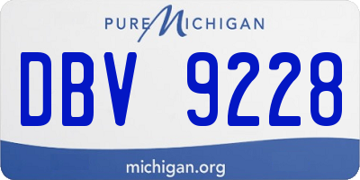 MI license plate DBV9228