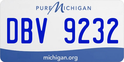 MI license plate DBV9232