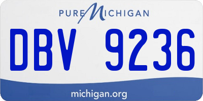MI license plate DBV9236