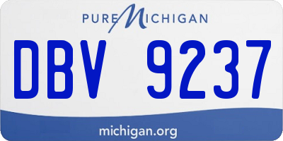 MI license plate DBV9237