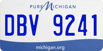 MI license plate DBV9241